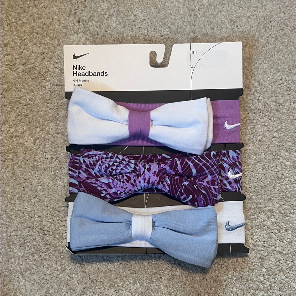 Nike Infant Headbands Trio - Purple and Blue